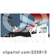 Poster, Art Print Of Police Men With A Car
