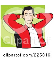 Royalty Free RF Clipart Illustration Of A Man Relaxing In A Chair
