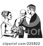 Poster, Art Print Of Black And White Wedding Couple - 1