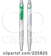 Royalty Free RF Clipart Illustration Of A Digital Collage Of Two Pens by David Rey