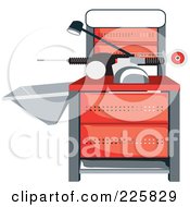 Royalty Free RF Clipart Illustration Of A Brake Service Machine