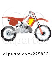 Poster, Art Print Of Red Dirt Bike