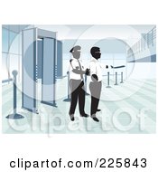 Poster, Art Print Of Airport Security Man Padding Down A Man