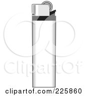 Royalty Free RF Clipart Illustration Of A Grayscale Cigarette Lighter