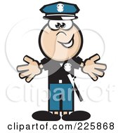 Poster, Art Print Of Police Man Holding His Arms Out