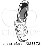 Poster, Art Print Of Black And White Flip Cell Phone