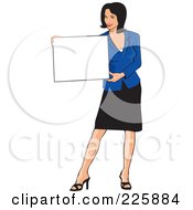 Poster, Art Print Of Professional Woman Presenting A Blank Sign - 3