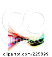 Poster, Art Print Of Funky Rainbow Swoosh With White Copyspace