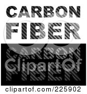 Poster, Art Print Of Digital Collage Of The Words Carbon Fiber On White And Black