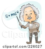 Royalty Free RF Clipart Illustration Of Albert Einstein Teaching by BNP Design Studio