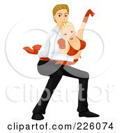 Royalty Free RF Clipart Illustration Of A Man Lifting His Partner While Dancing