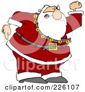 Poster, Art Print Of Santa Angrily Waving His Fist