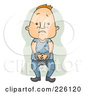 Royalty Free RF Clipart Illustration Of A Handcuffed Man by BNP Design Studio