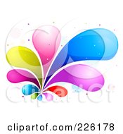 Royalty Free RF Clipart Illustration Of An Abstract Colorful Wave Background 3
