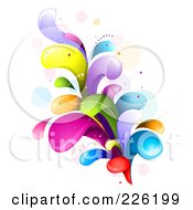 Royalty Free RF Clipart Illustration Of An Abstract Colorful Wave Background 1 by BNP Design Studio