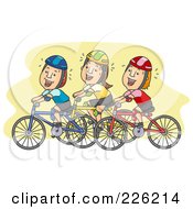Poster, Art Print Of Group Of Bicyclists