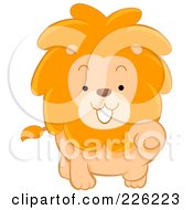 Poster, Art Print Of Cute Lion Lifting A Paw