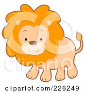 Poster, Art Print Of Cute Lion With A Fluffy Mane