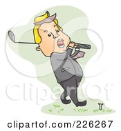 Poster, Art Print Of Businessman Playing Golf