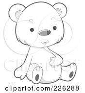 Poster, Art Print Of Cute Baby Polar Bear Rubbing His Belly