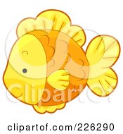 Poster, Art Print Of Cute Goldfisg In Profile