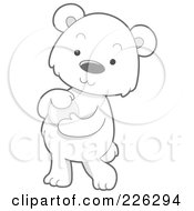 Poster, Art Print Of Cute Baby Polar Bear Holding A Glass Ball