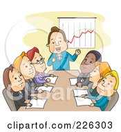 Poster, Art Print Of Boss Discussing Profit In A Meeting