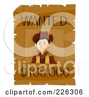 Poster, Art Print Of Wanted Reward Wild West Sign