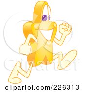 Royalty Free RF Clipart Illustration Of A Star School Mascot Running