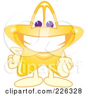 Poster, Art Print Of Star School Mascot Pointing Outwards
