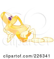 Royalty Free RF Clipart Illustration Of A Star School Mascot Reclined