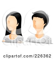 Poster, Art Print Of Digital Collage Of Male And Female Asian Avatars