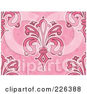 Royalty Free RF Clipart Illustration Of A Pink Seamless Damask Background Pattern 2