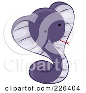 Royalty Free RF Clipart Illustration Of A Cute Purple Cobra by BNP Design Studio