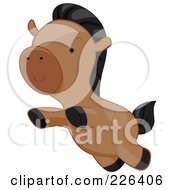 Poster, Art Print Of Cute Horse Leaping