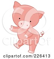 Poster, Art Print Of Cute Pig Dancing