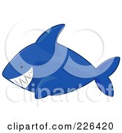 Poster, Art Print Of Grinning Blue Shark