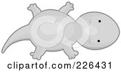 Royalty Free RF Clipart Illustration Of A Cute Gray Lizard
