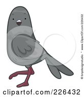 Royalty Free RF Clipart Illustration Of A Gray Pigeon