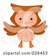 Poster, Art Print Of Cute Flying Owl