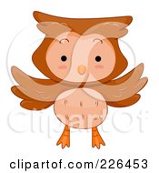 Royalty Free RF Clipart Illustration Of A Cute Flying Owl