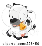 Poster, Art Print Of Cute Cow With A Bell