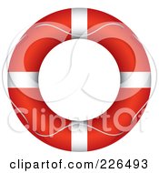Poster, Art Print Of Rope Around A Red Life Buoy