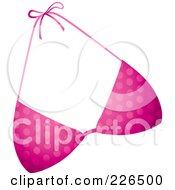 Royalty Free RF Clipart Illustration Of A Pink Polka Dot Bikini Top