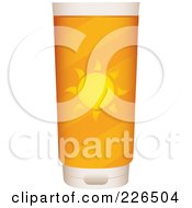 Poster, Art Print Of Container Of Sun Block With A Solar Label