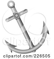Poster, Art Print Of Silver Anchor