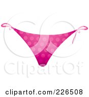 Royalty Free RF Clipart Illustration Of A Pair Of Pink Polka Dot Bikini Bottoms by TA Images