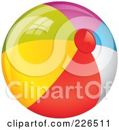 Royalty Free RF Clipart Illustration Of A 3d Colorful Beach Ball by TA Images #COLLC226511-0125