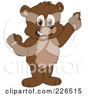 Poster, Art Print Of Bear Cub School Mascot With An Idea