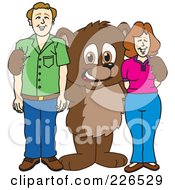 Poster, Art Print Of Bear Cub School Mascot With Adults